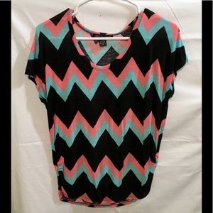 American Dream Pink Turquoise & Black Top